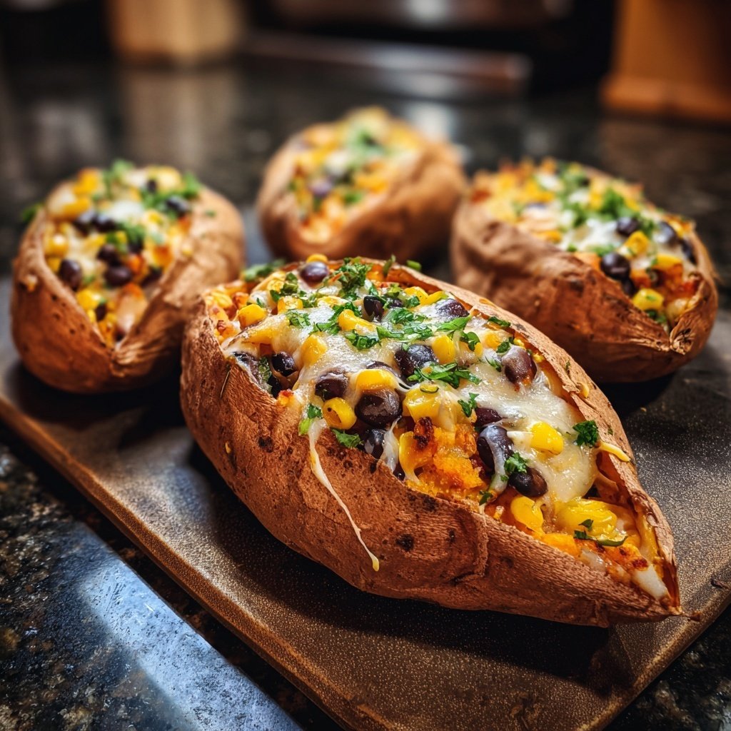 Valentine Dinner Stuffed Sweet Potatoes