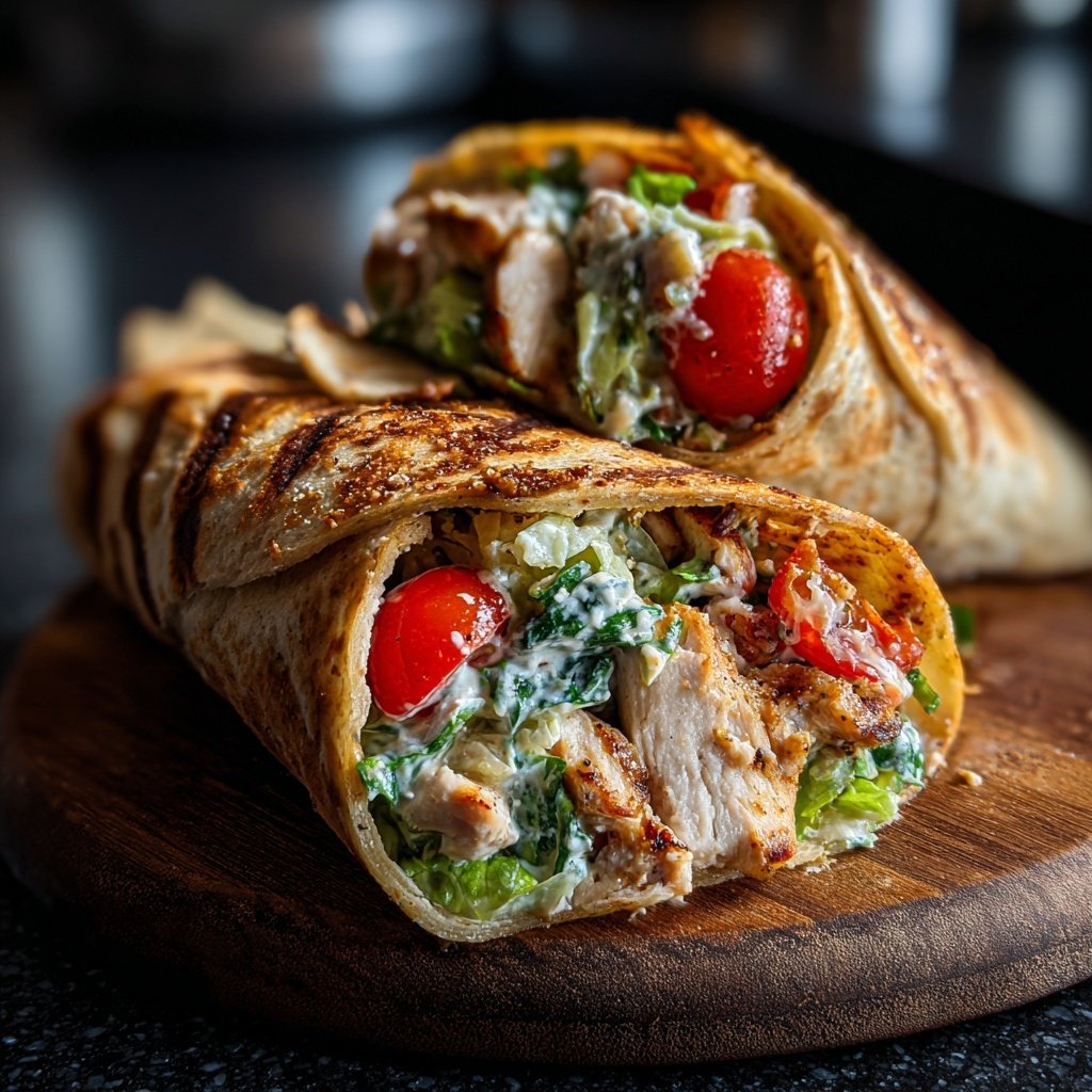 Grilled Chicken Caesar Wraps