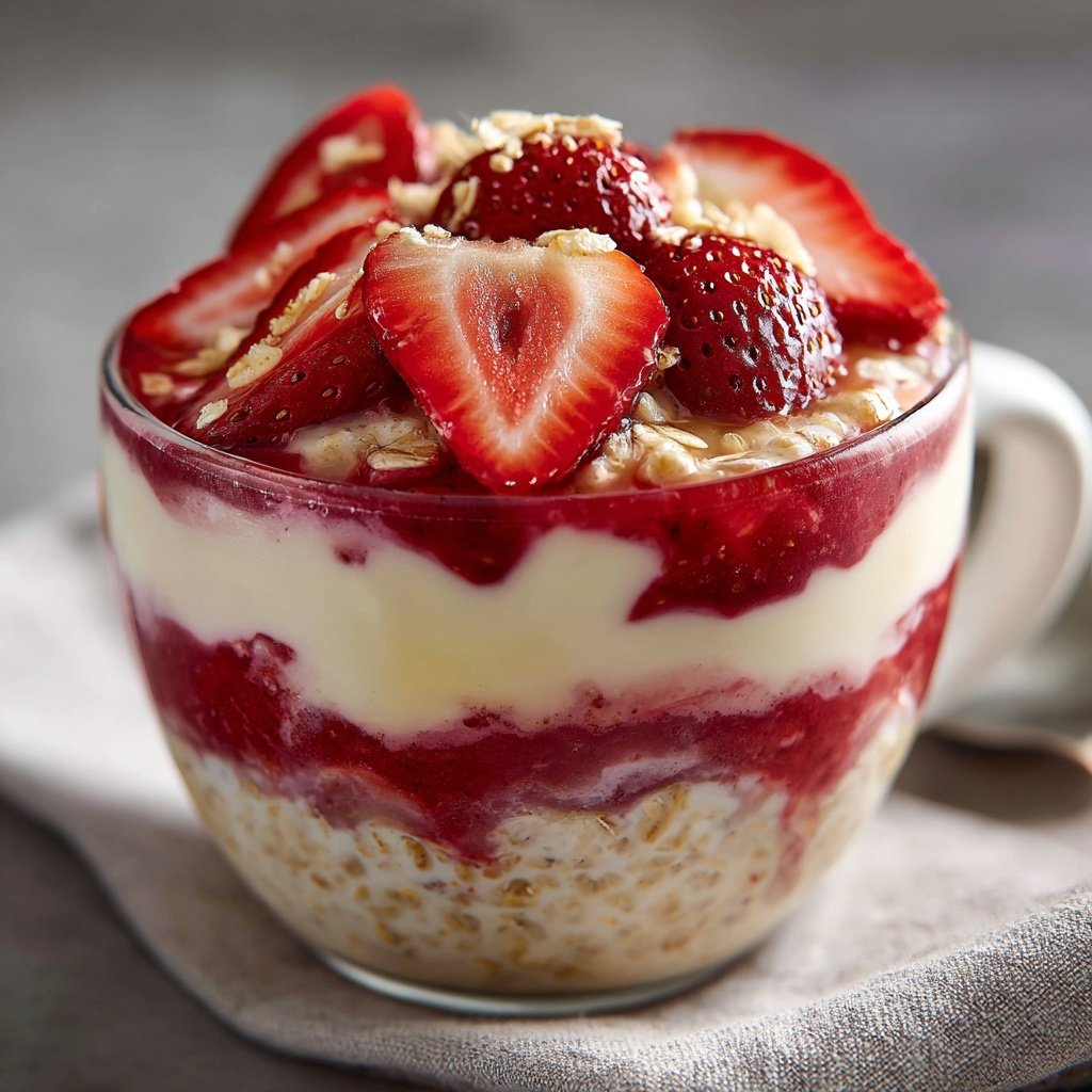 Strawberry Cheesecake Overnight Oats