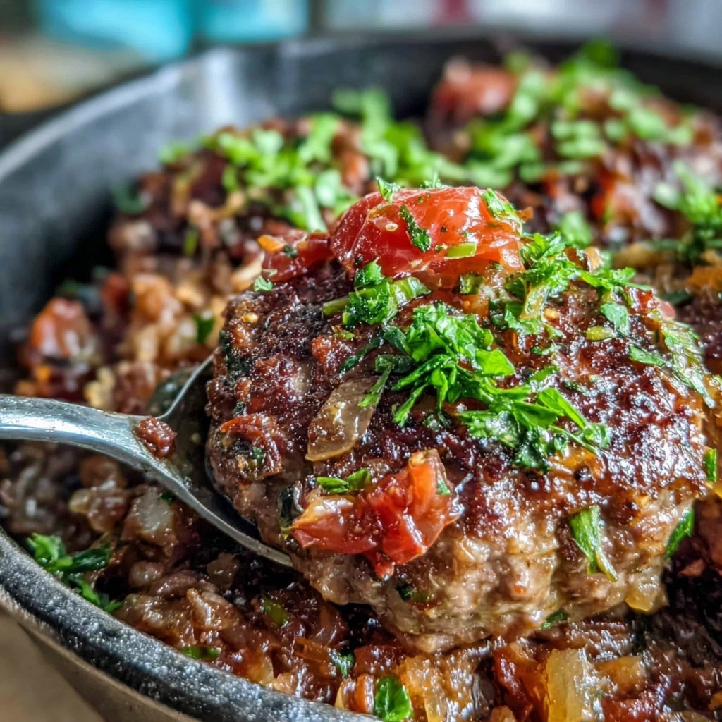 Hamburger Meat And Tomato Skillet