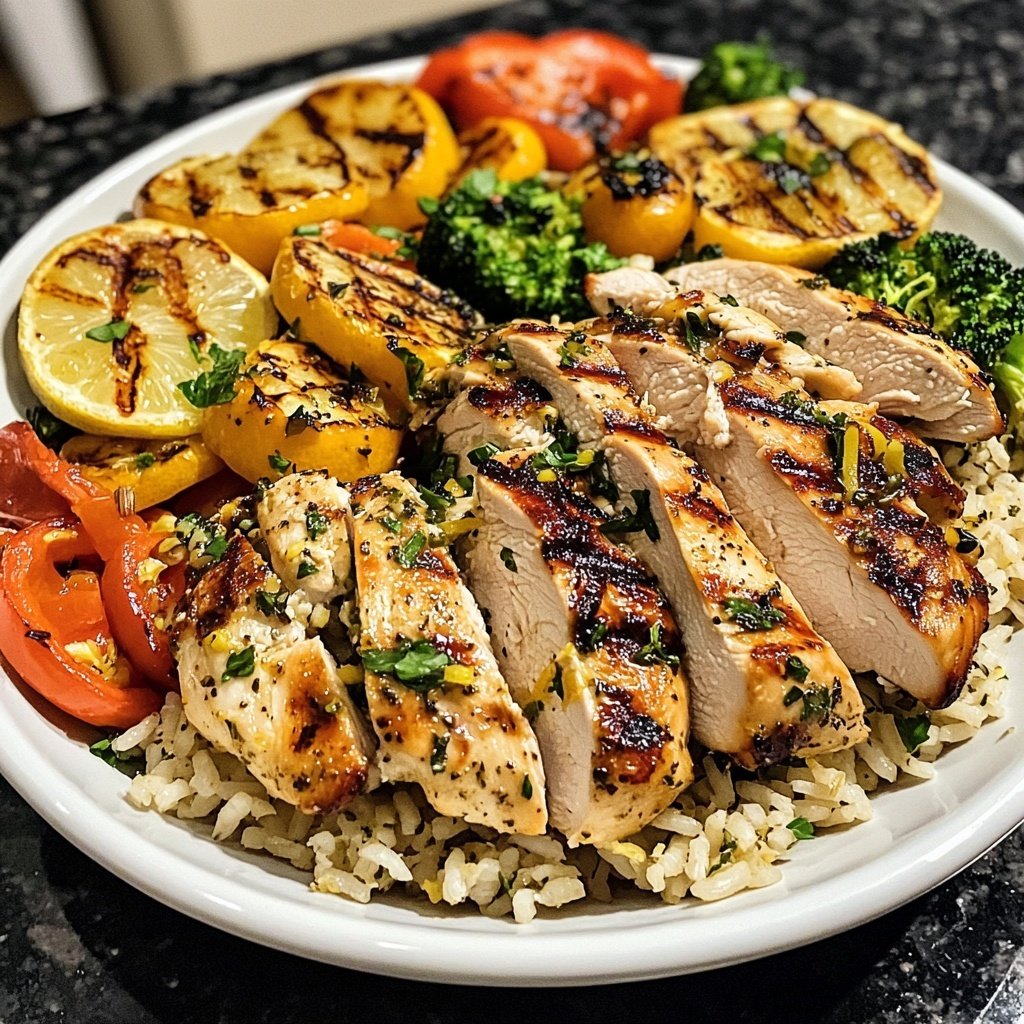 Grilled Lemon Herb Chicken Bowl