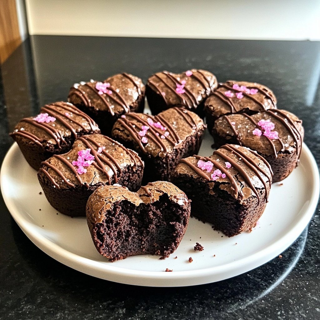 Valentines Treats Mini Brownie Hearts