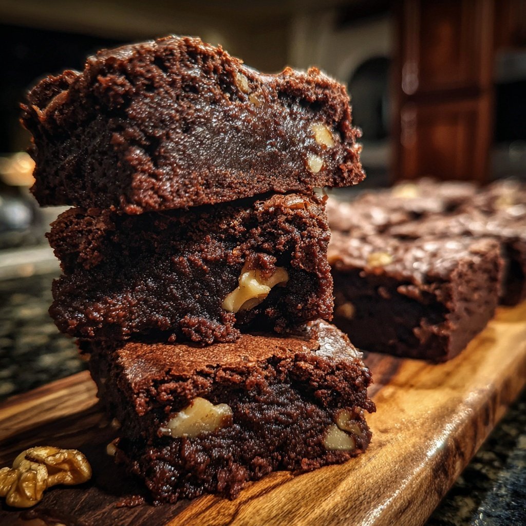 Chocolate Fudge Walnut Brownies