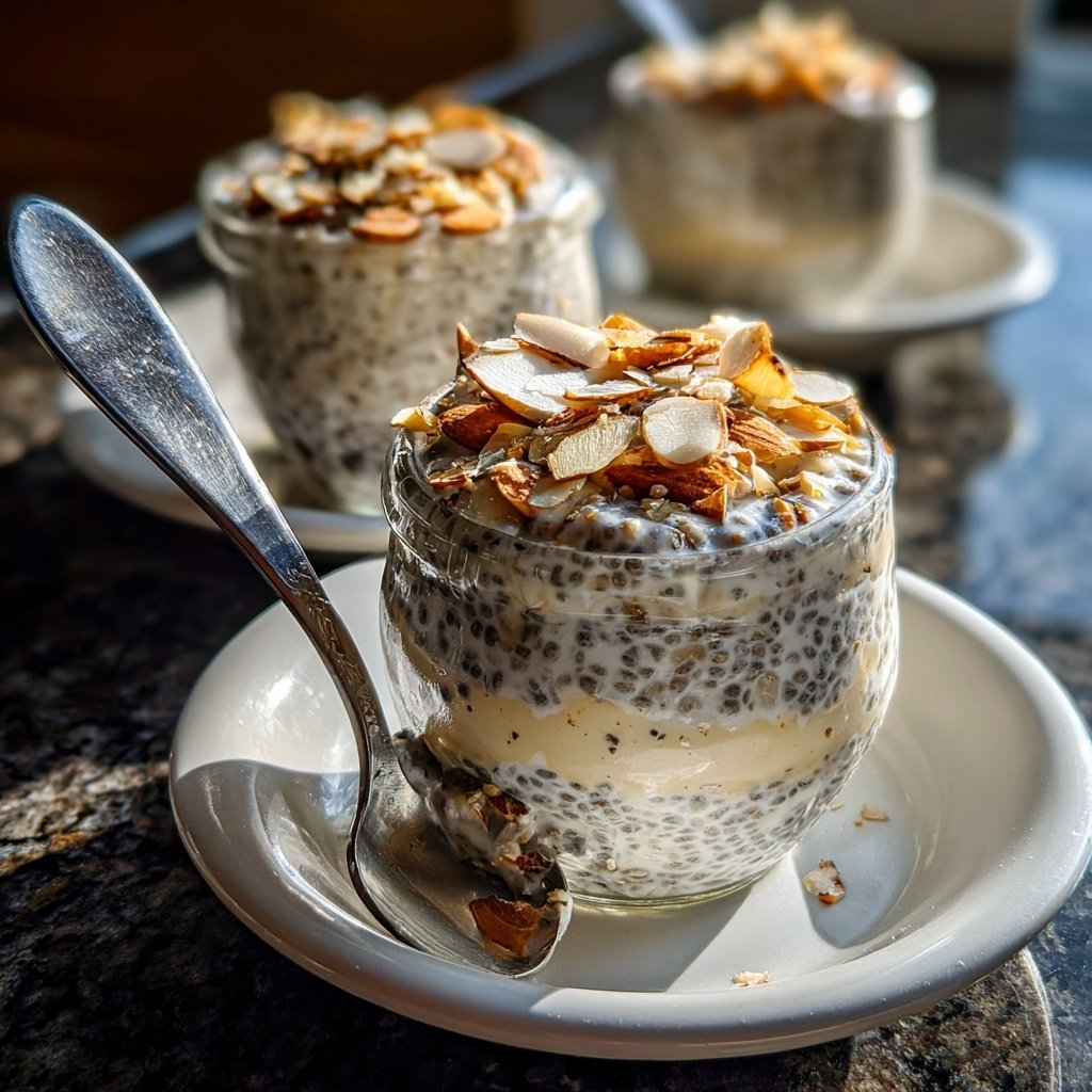 Vanilla Almond Yogurt Chia Pots