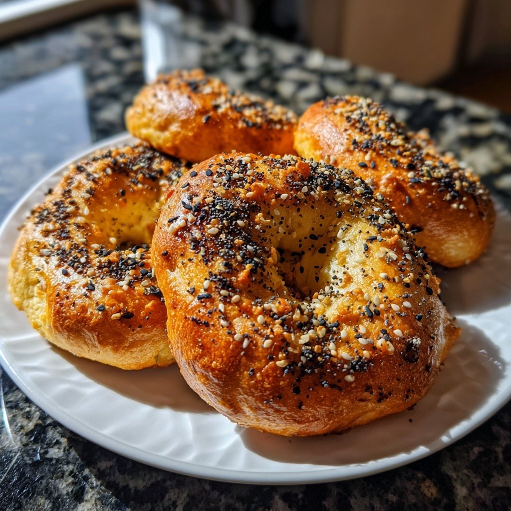 Air Fryer Yogurt Bagels