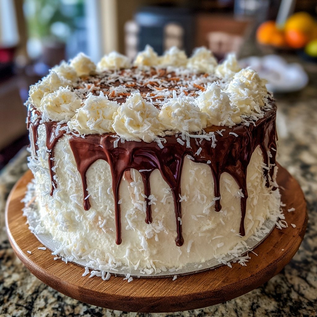 Chocolate Coconut Celebration Cake