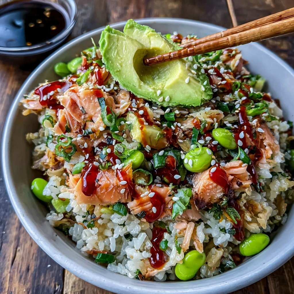 Easy Healthy Salmon Rice Bowl