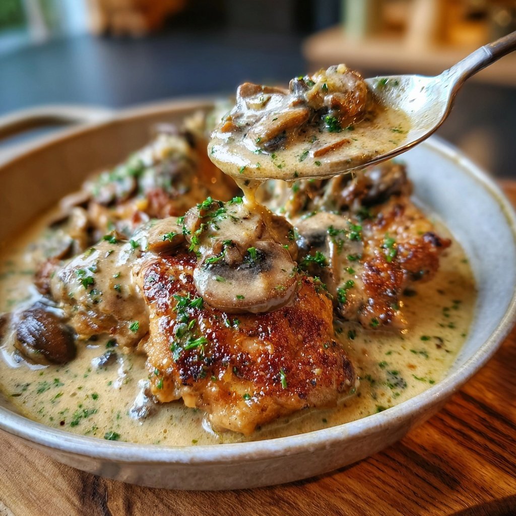 Creamy Mushroom Chicken Thighs