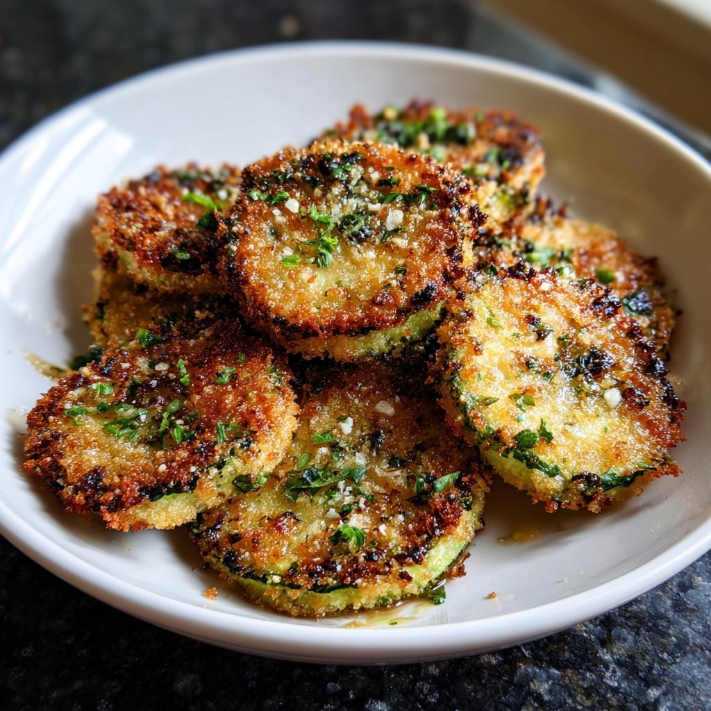 Crispy Zucchini Parmesan Coins