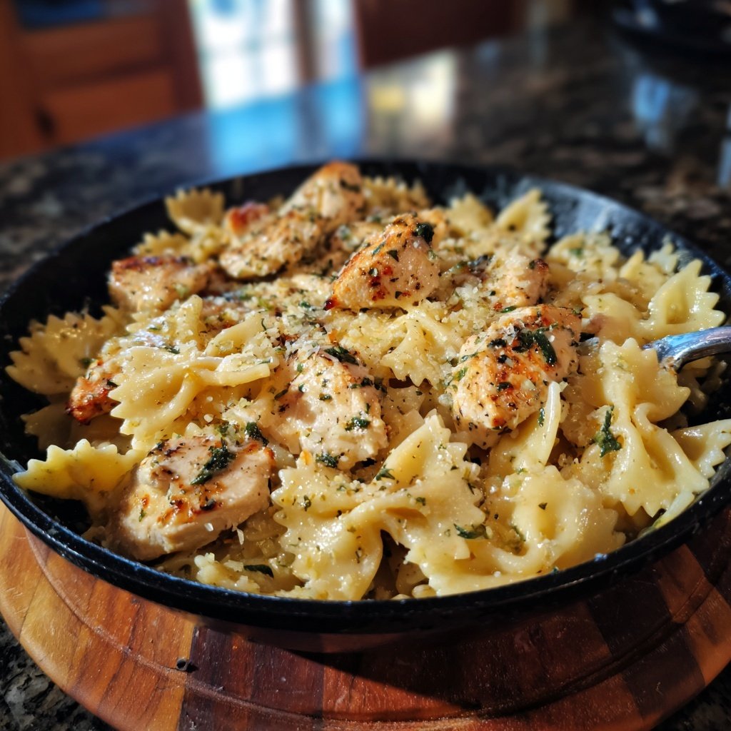 Garlic Butter Chicken Pasta Skillet
