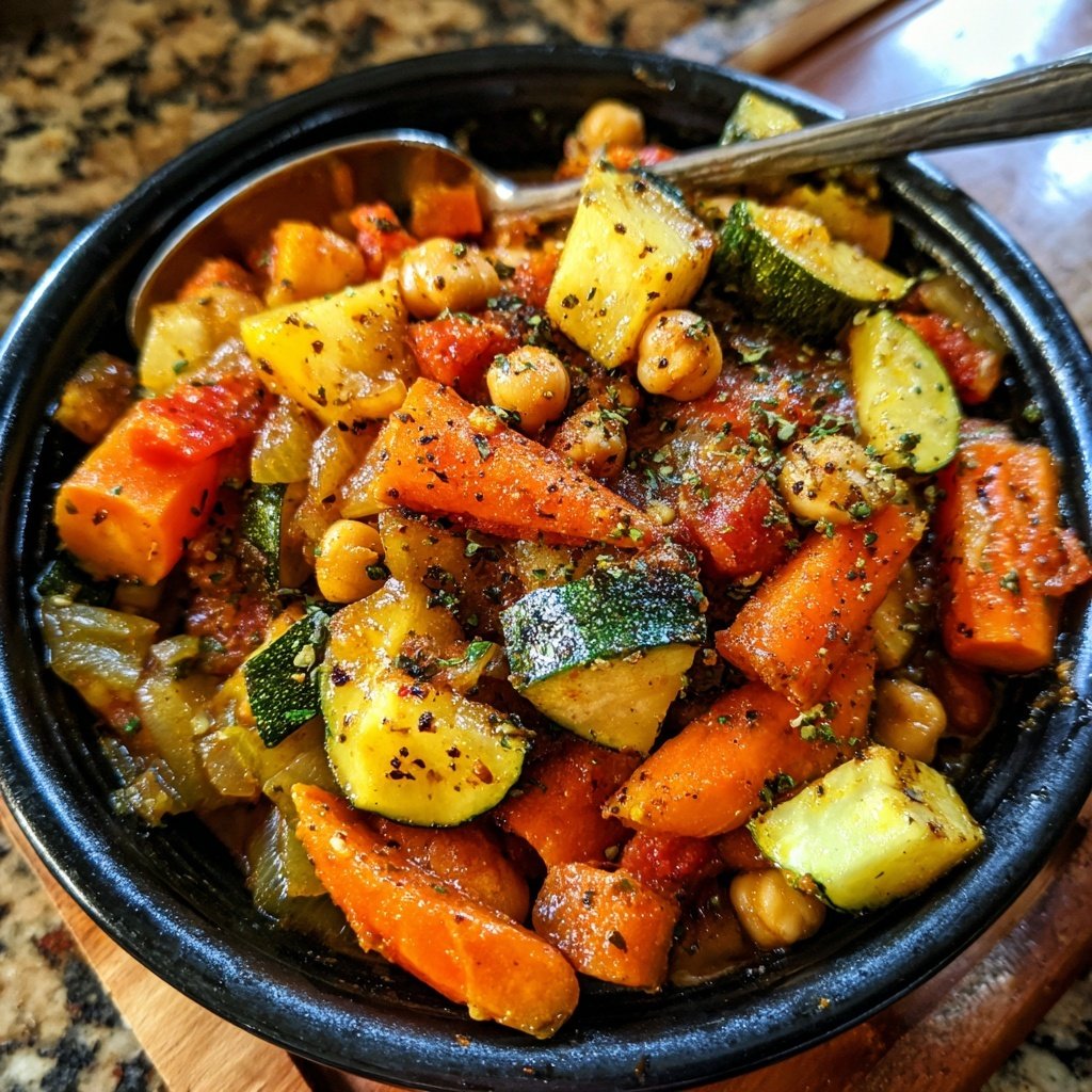 Healthy Crockpot Moroccan Vegetables