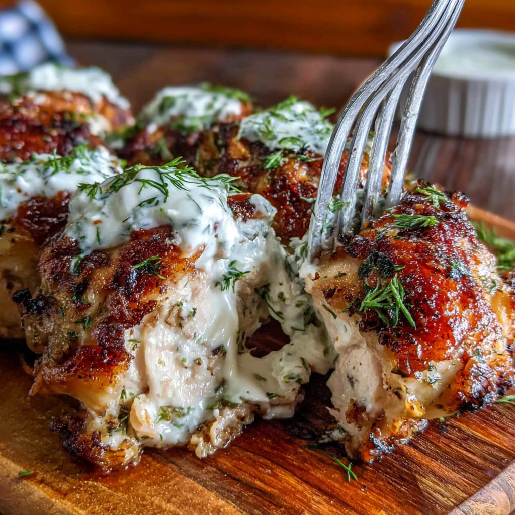 Lemon Dill Yogurt Sauce Chicken