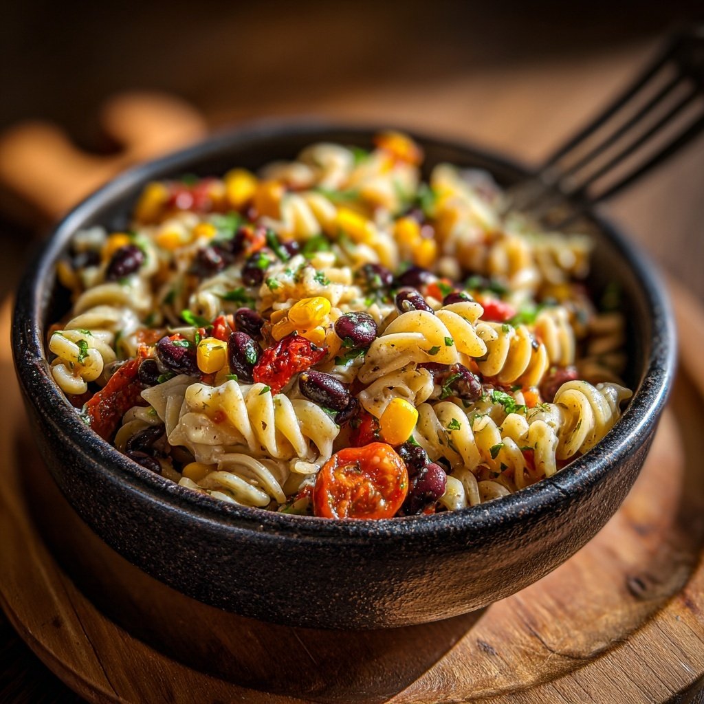 Quick Taco Pasta Salad With Corn And Black Beans