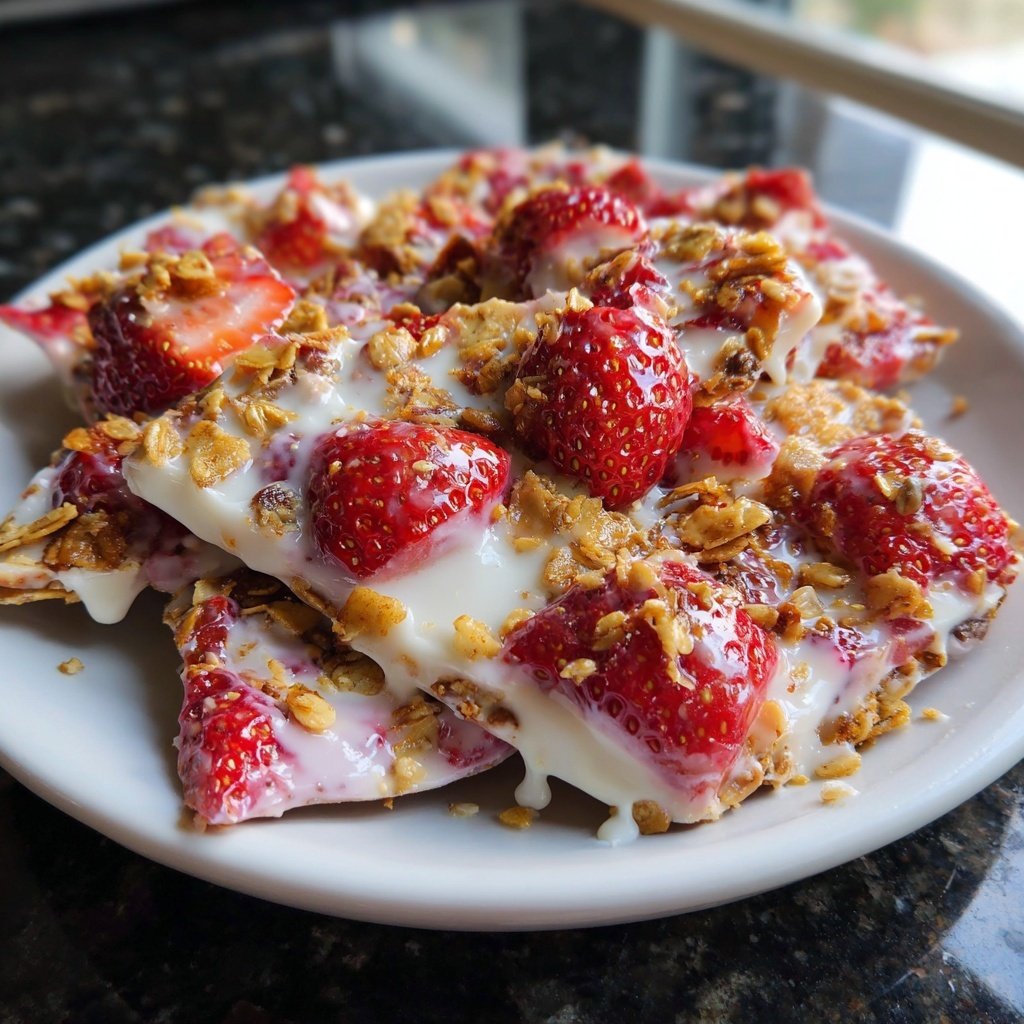 Strawberry Yogurt Frozen Bark