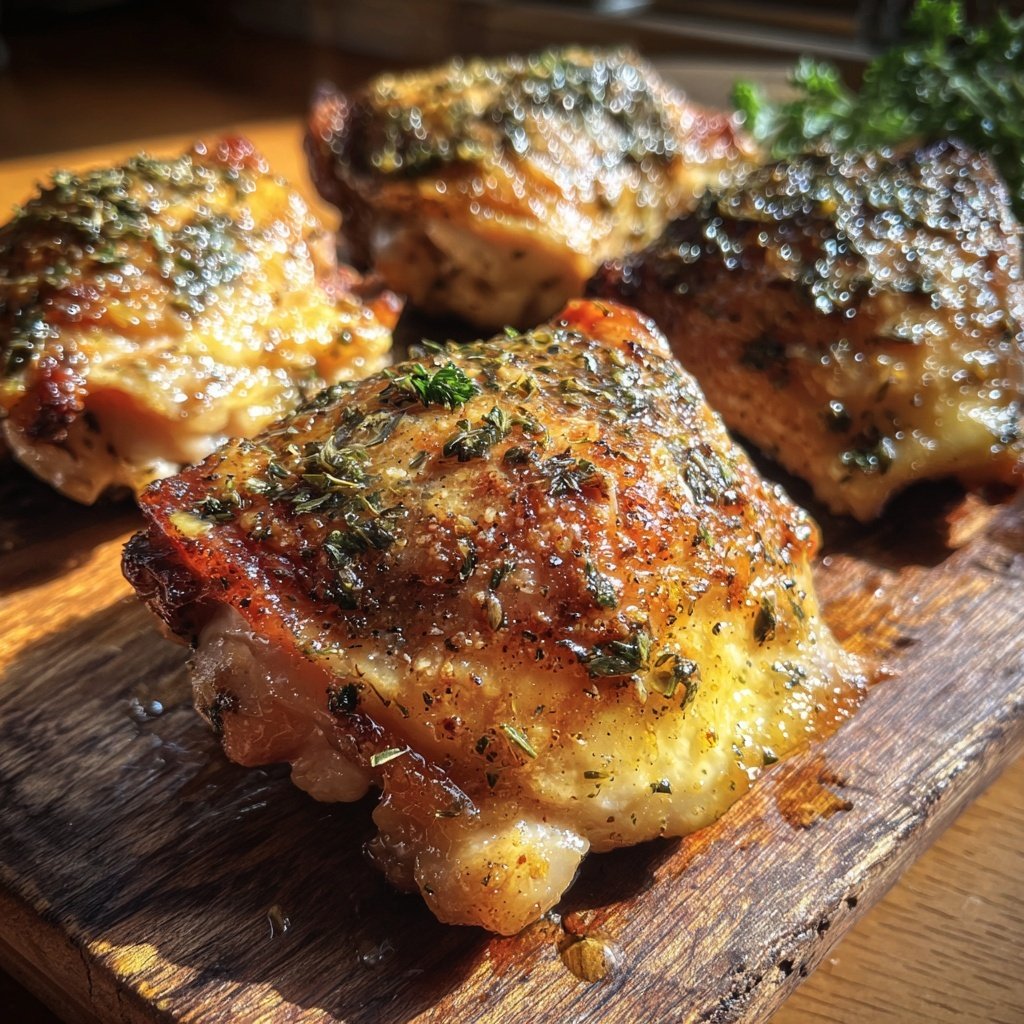 Crispy Baked Chicken Thighs