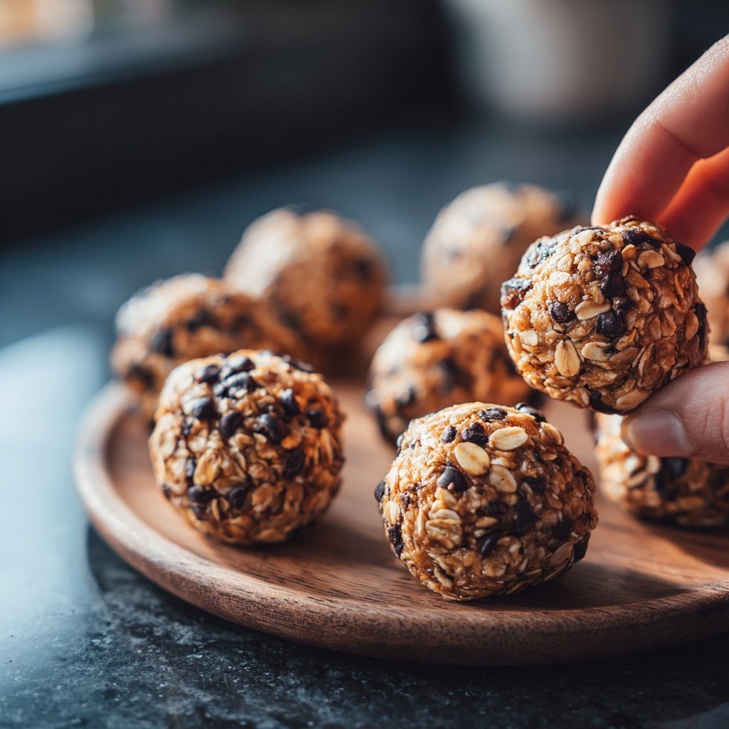 Healthy Snack Energy Balls With Oats