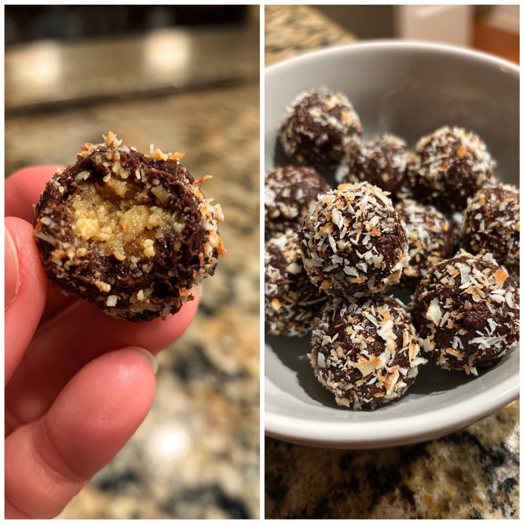 Chocolate Coconut Banana Snack Bites