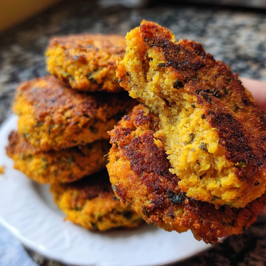 Baked Sweet Potato Chickpea Cakes
